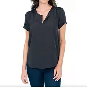 DR 2 by Daniel Rainn XL/1X Black Pleated Top